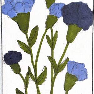 Blue Flower Greeting Card